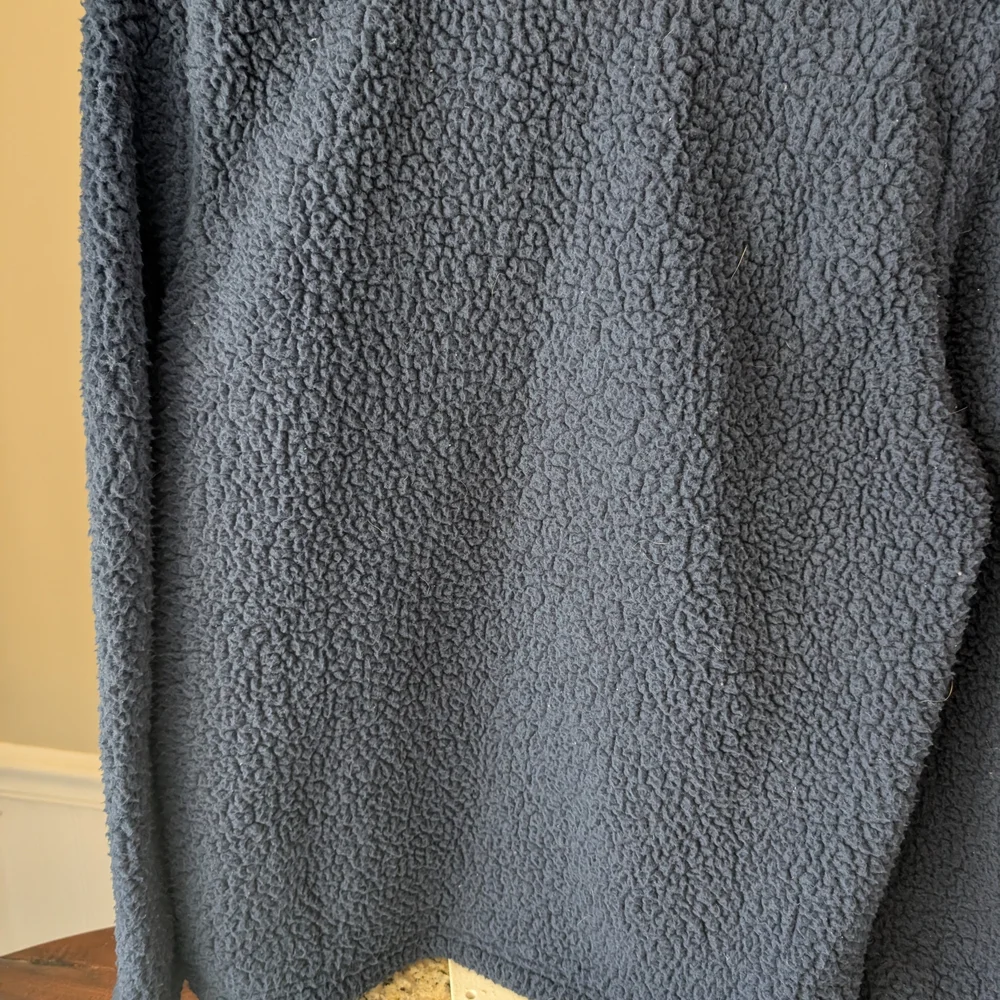 Disney Navy Faux Fur Sherpa Sleep Shirt with Cream Trim - Picture 5 of 5